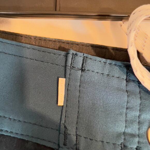 Quiksilver Bathing Suit Men 38W Side Pocket Hook/Loop Fly String Swim Beach Blue - Picture 6 of 16